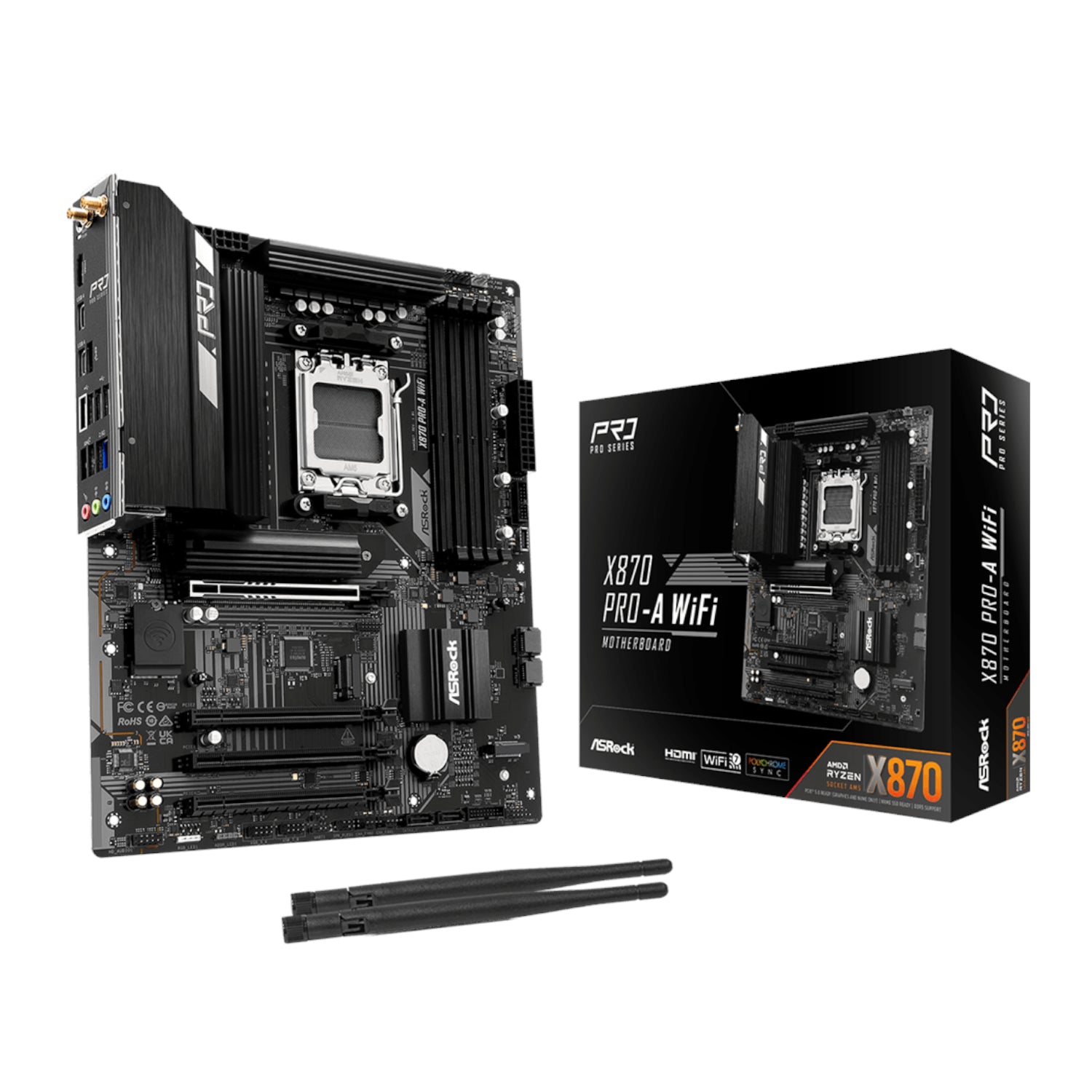 ASRock X870 A-Pro WiFi AMD AM5 ATX Gaming Motherboard product image