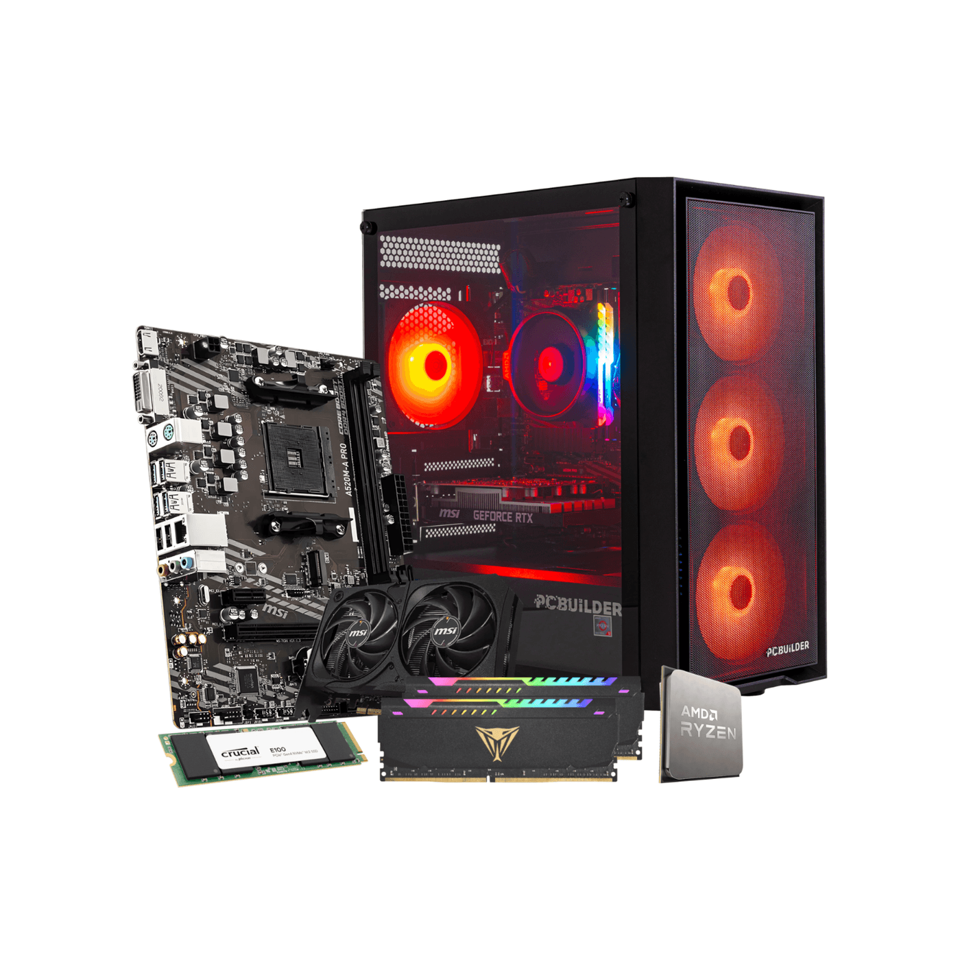 PCBuilder | AMD Ryzen 5 5500 | RANGER | 16GB RAM | 1TB NVMe SSD | RTX 5050 | Windows 11 Gaming PC product image