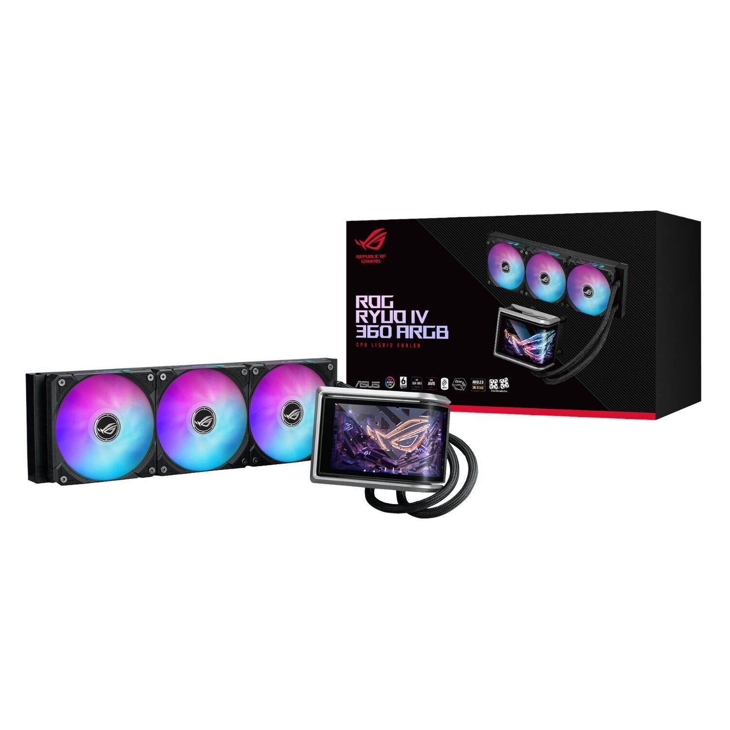 ASUS ROG RYUO IV 360 ARGB Liquid CPU Cooler product image