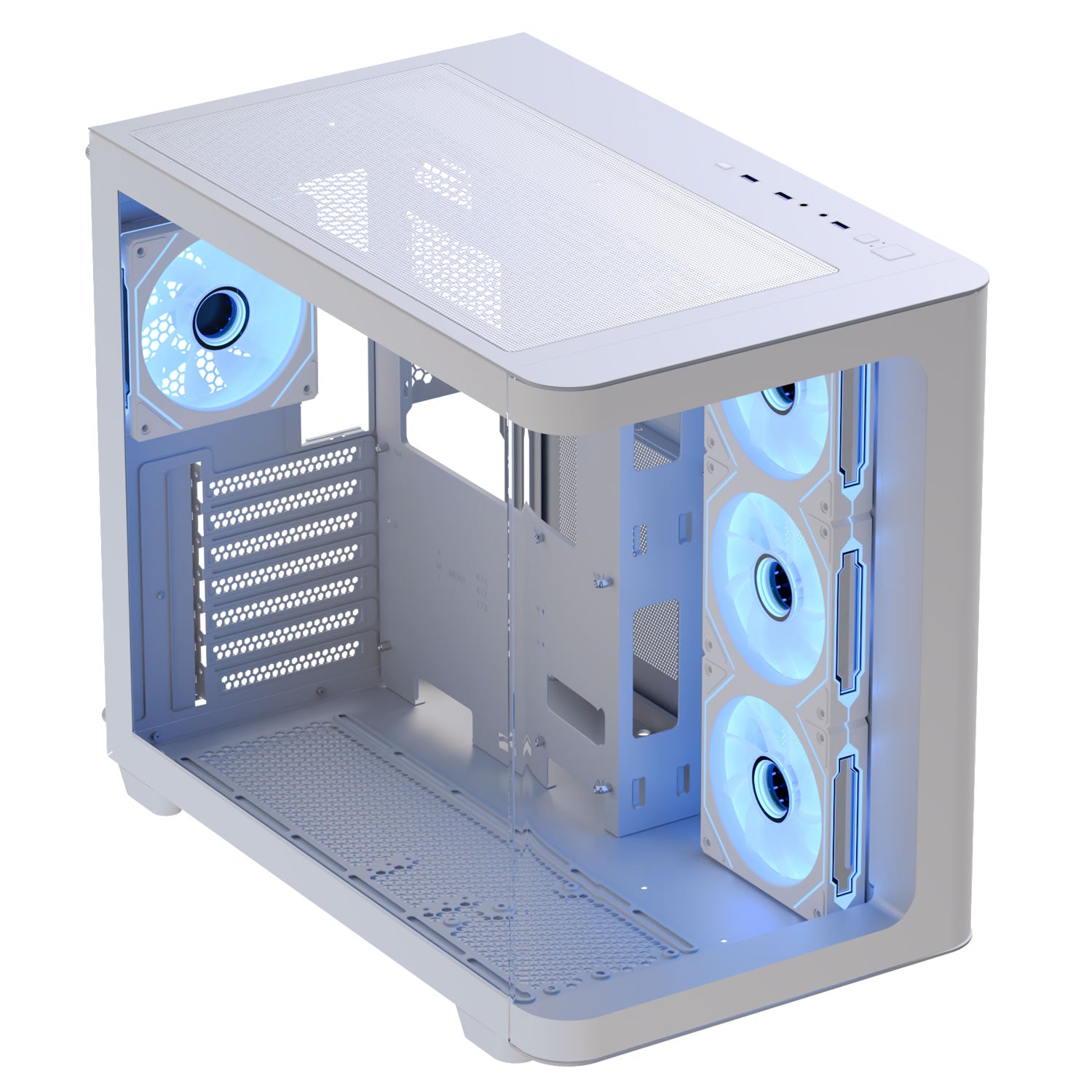 Aerocool P500C Mid-Tower Case with Tempered Glass Side and Front Panel - White product image