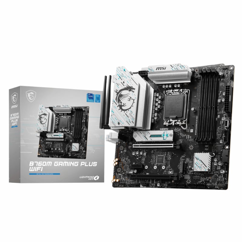 MSI B760M GAMING PLUS WIFI DDR5 Intel LGA1700 M-ATX Gaming Motherboard product image