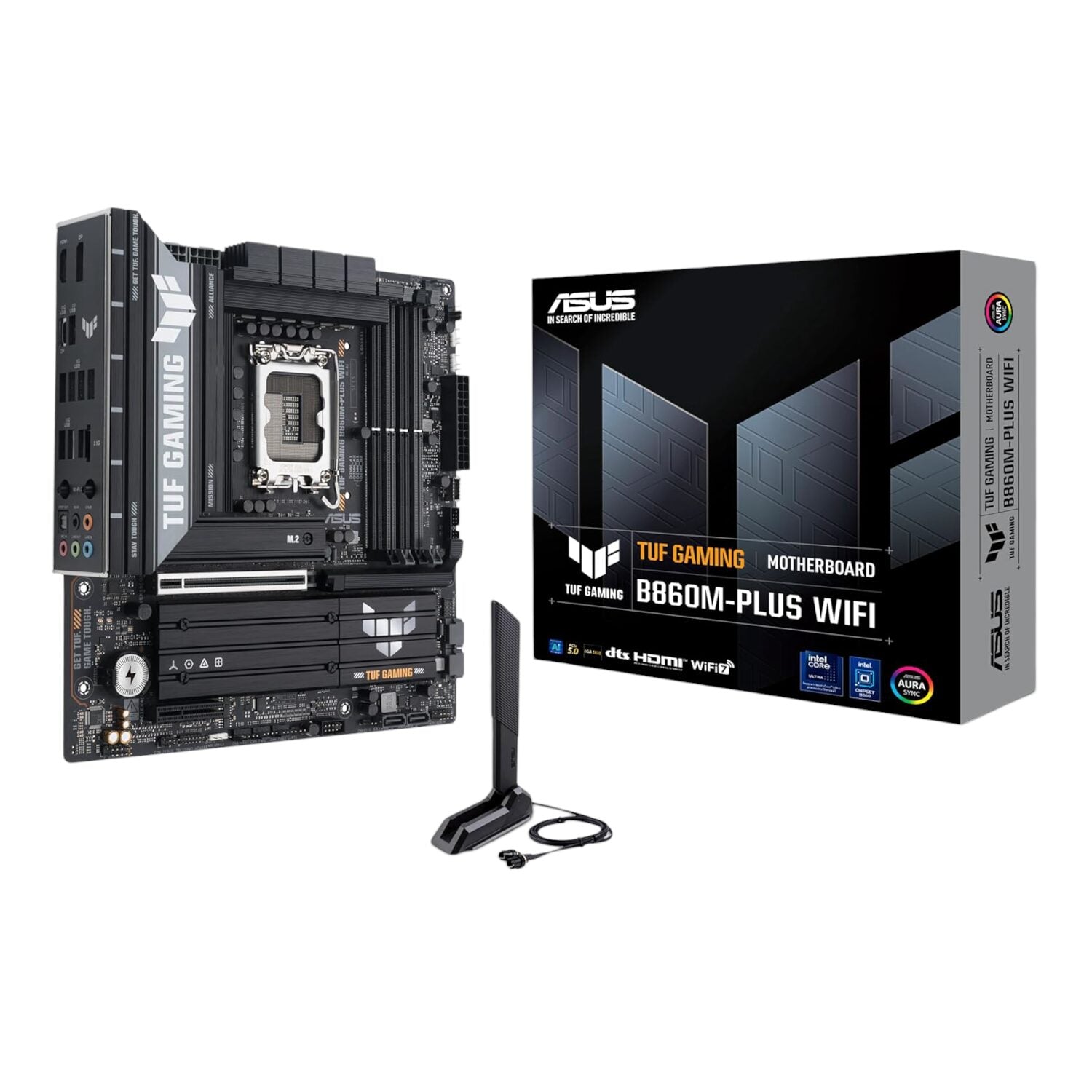 Asus TUF Gaming B860M-Plus Wi-Fi M-ATX Motherboard – Intel LGA1851, DDR5, PCIe 5.0. Wi-Fi 7 product image