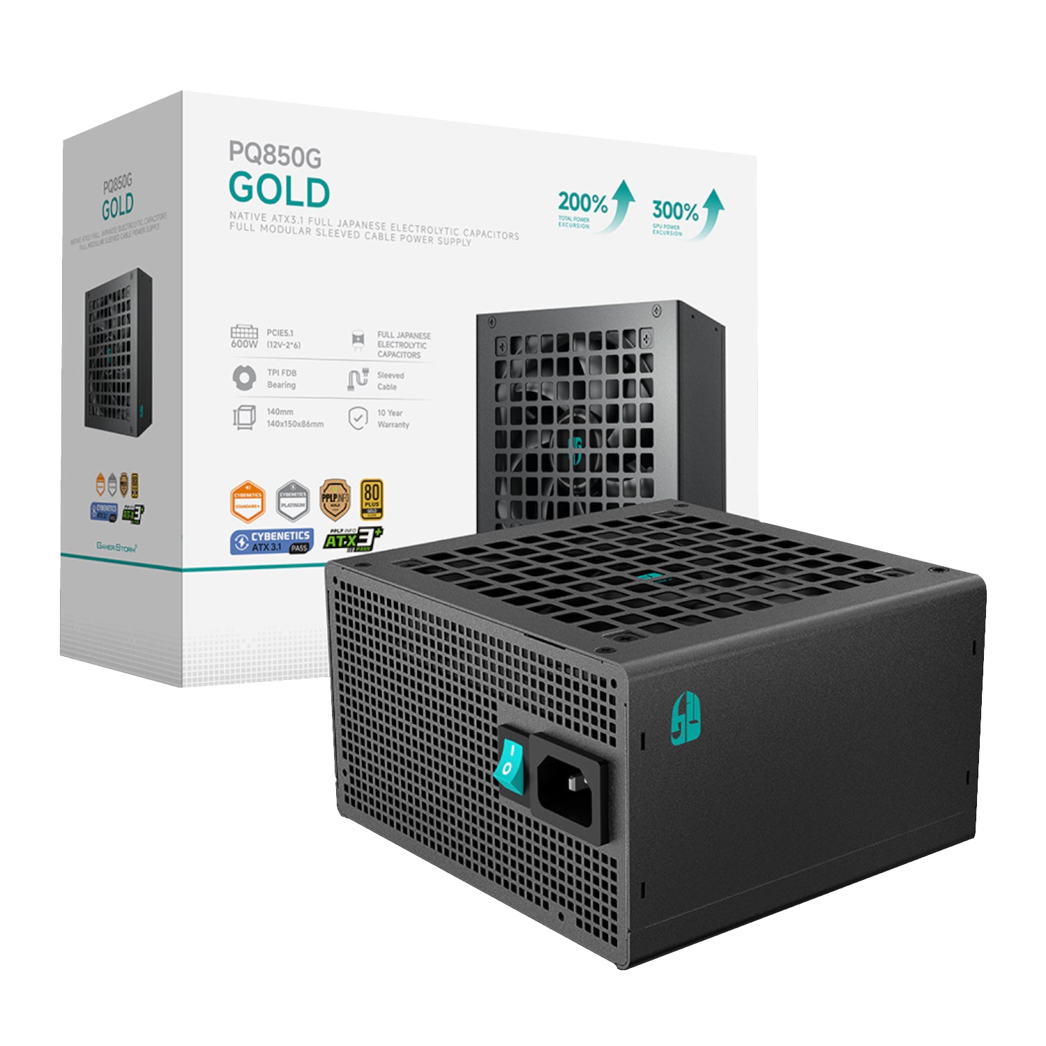 DeepCool PQ850M 850W 80 PLUS GOLD Fully Modular Power Supply product image