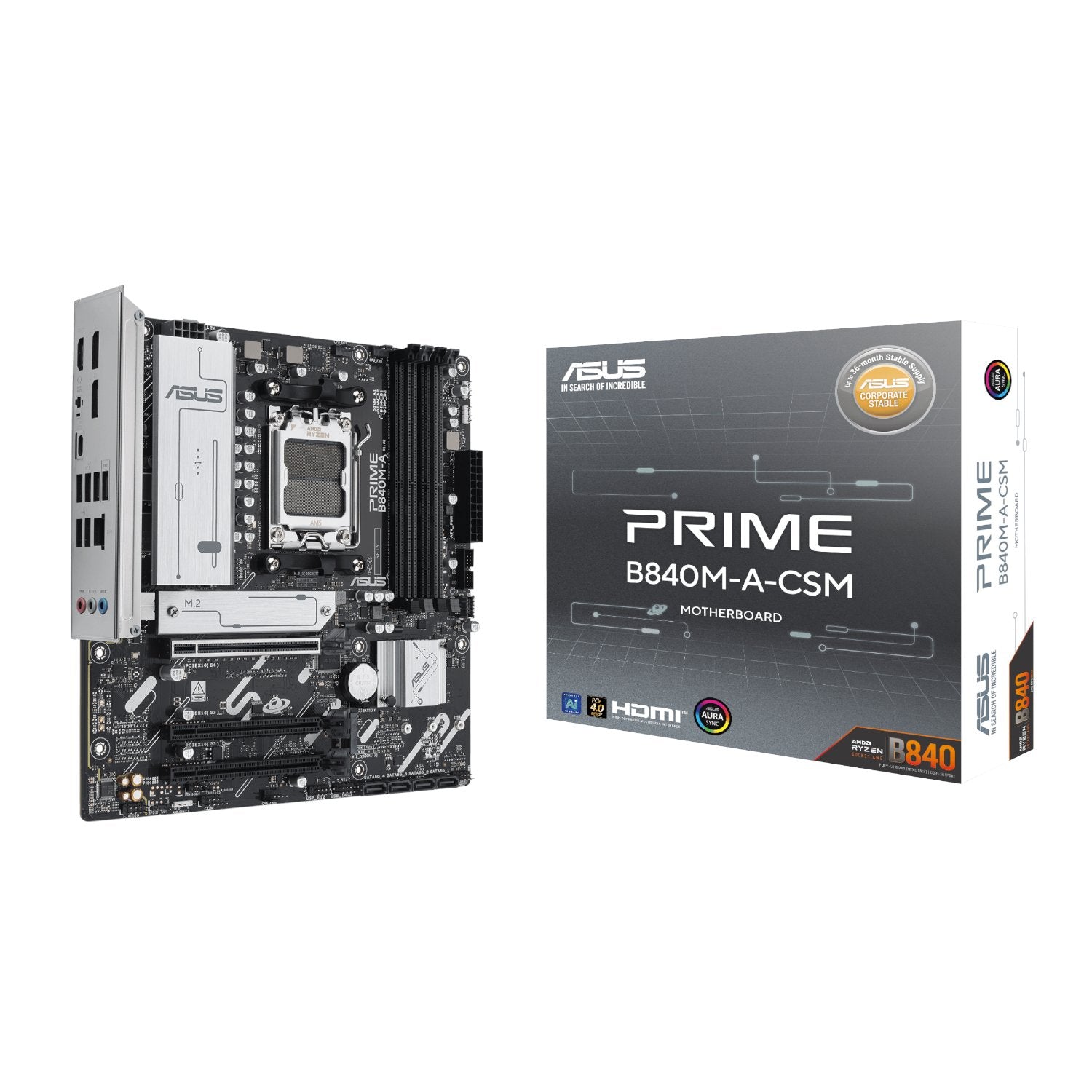 Asus PRIME B840M-A-CSM AM5 Micro ATX Motherboard product image