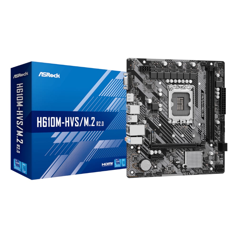 ASRock H610M-HVS/M.2 R2.0 Intel LGA 1700 m-ATX Motherboard product image