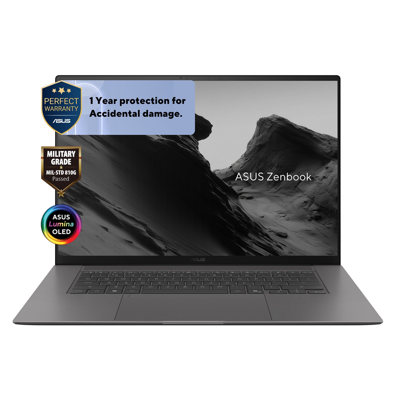 ASUS Zenbook S 16 | 16" OLED Touch | AMD Ryzen AI 9 | 16GB DDR5 RAM | 1TB SSD | Radeon 880M Graphics - Antrim Gray (Copy) product image