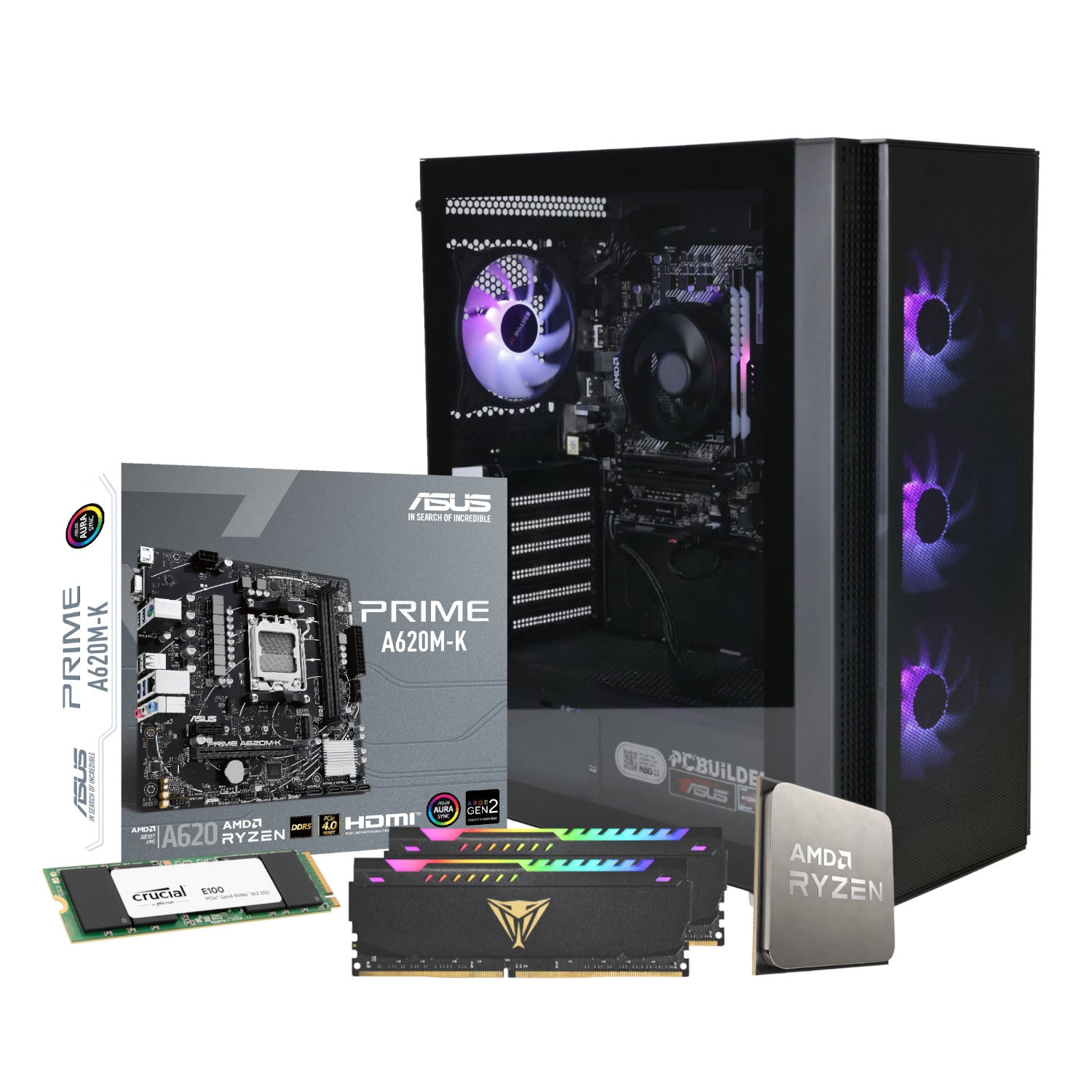 PCBuilder Ryzen 5 5600GT STRIKER Windows 11 Gaming PC product image