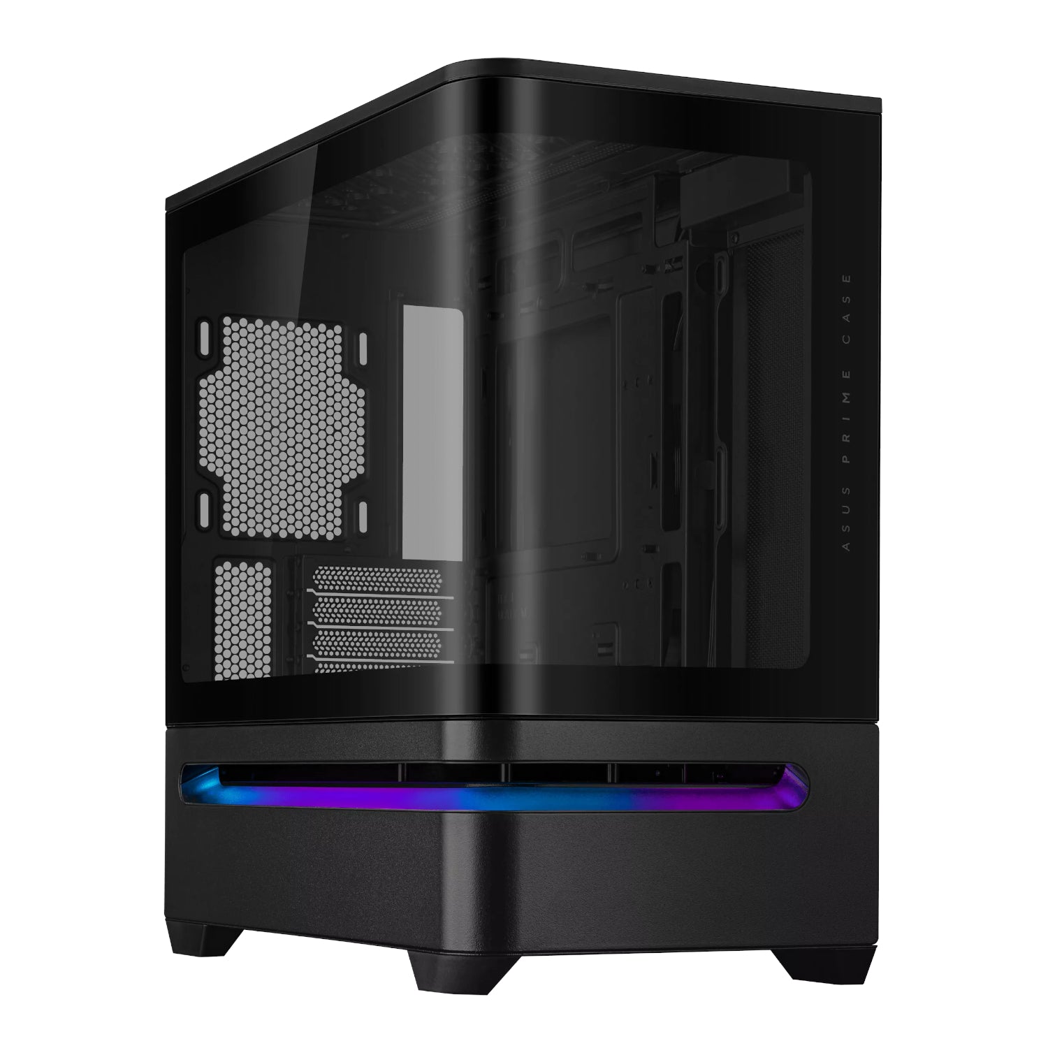 Asus Prime AP202 Curved Tempered Glass Micro-ATX Chassis – Black product image