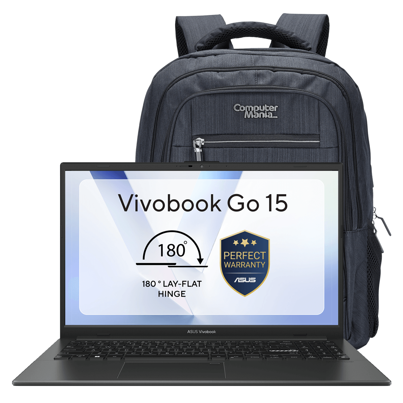 ASUS | VivoBook GO 15 | 15.6" FHD | N150 | 8GB RAM | 256GB Storage - Mixed Black product image