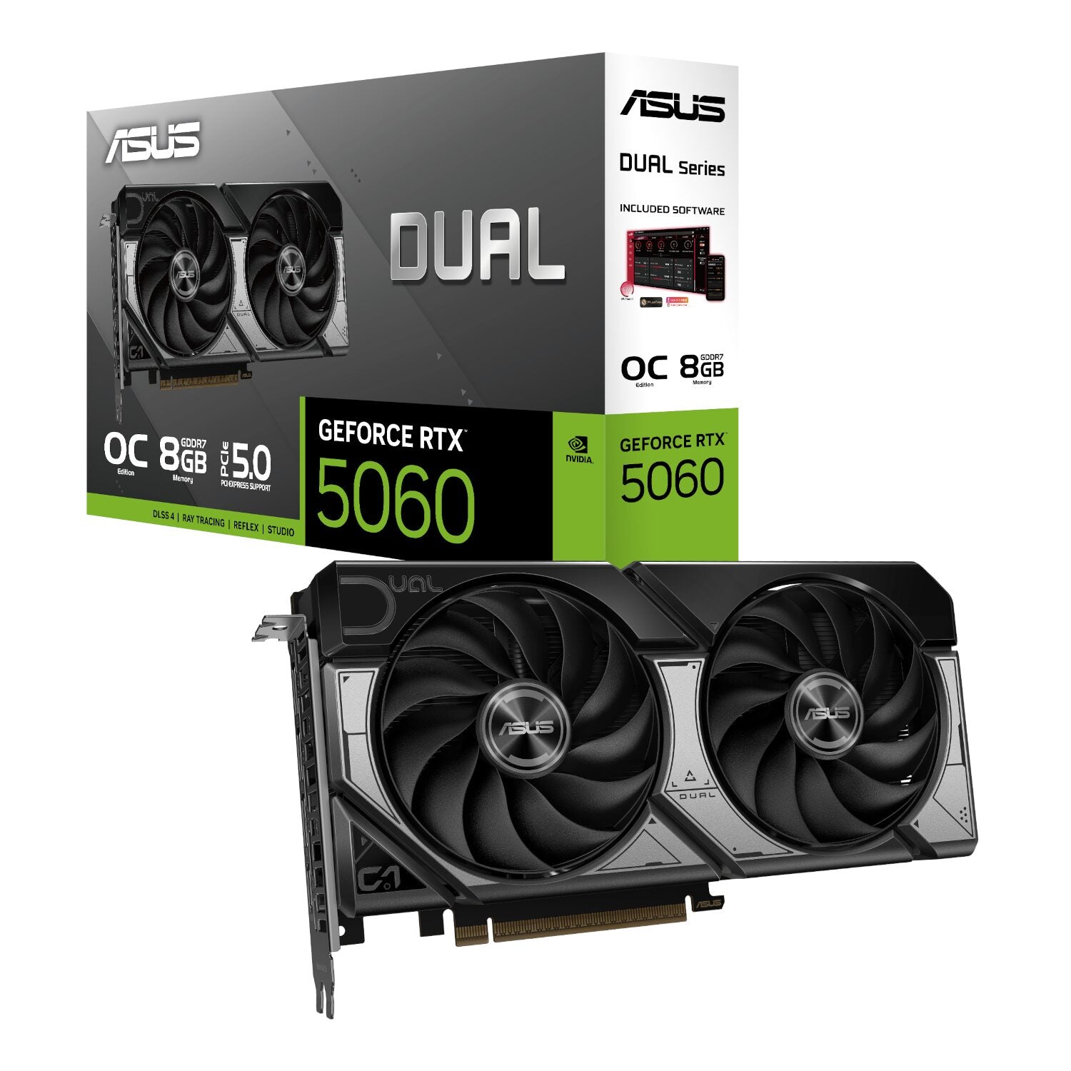 ASUS Dual GeForce RTX 5060 OC Edition 8GB GDDR7 Graphics Card product image