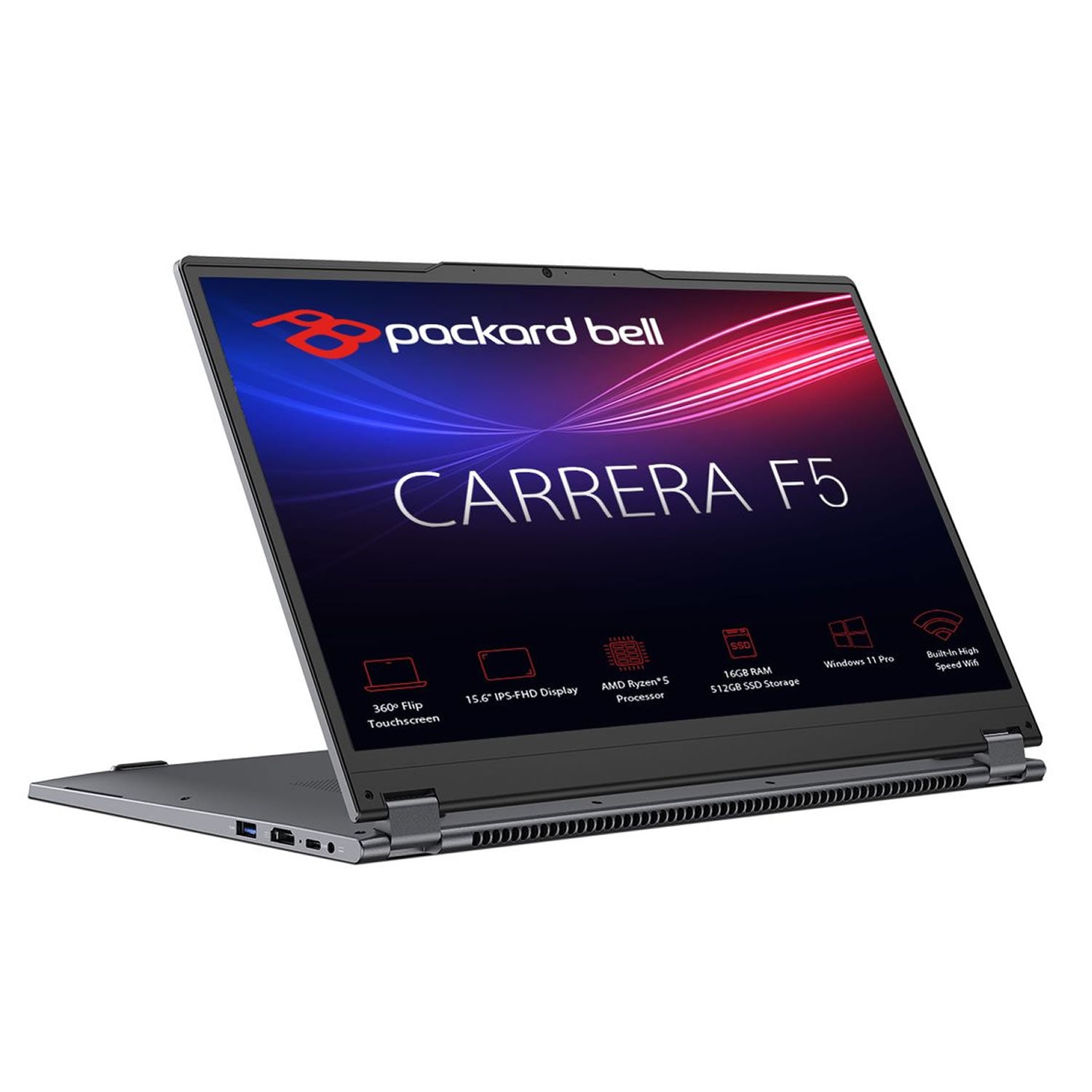 Packard Bell | Carrera Flex 5 | AMD Ryzen 5 | 15.6" FHD Touch | 16GB RAM | 512GB SSD | 2-in-1 Laptop product image