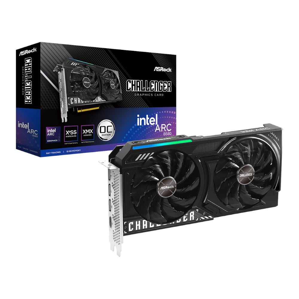 ASRock Intel Arc B580 Challenger OC 12GB GDDR6 192-BIT Graphics Card product image