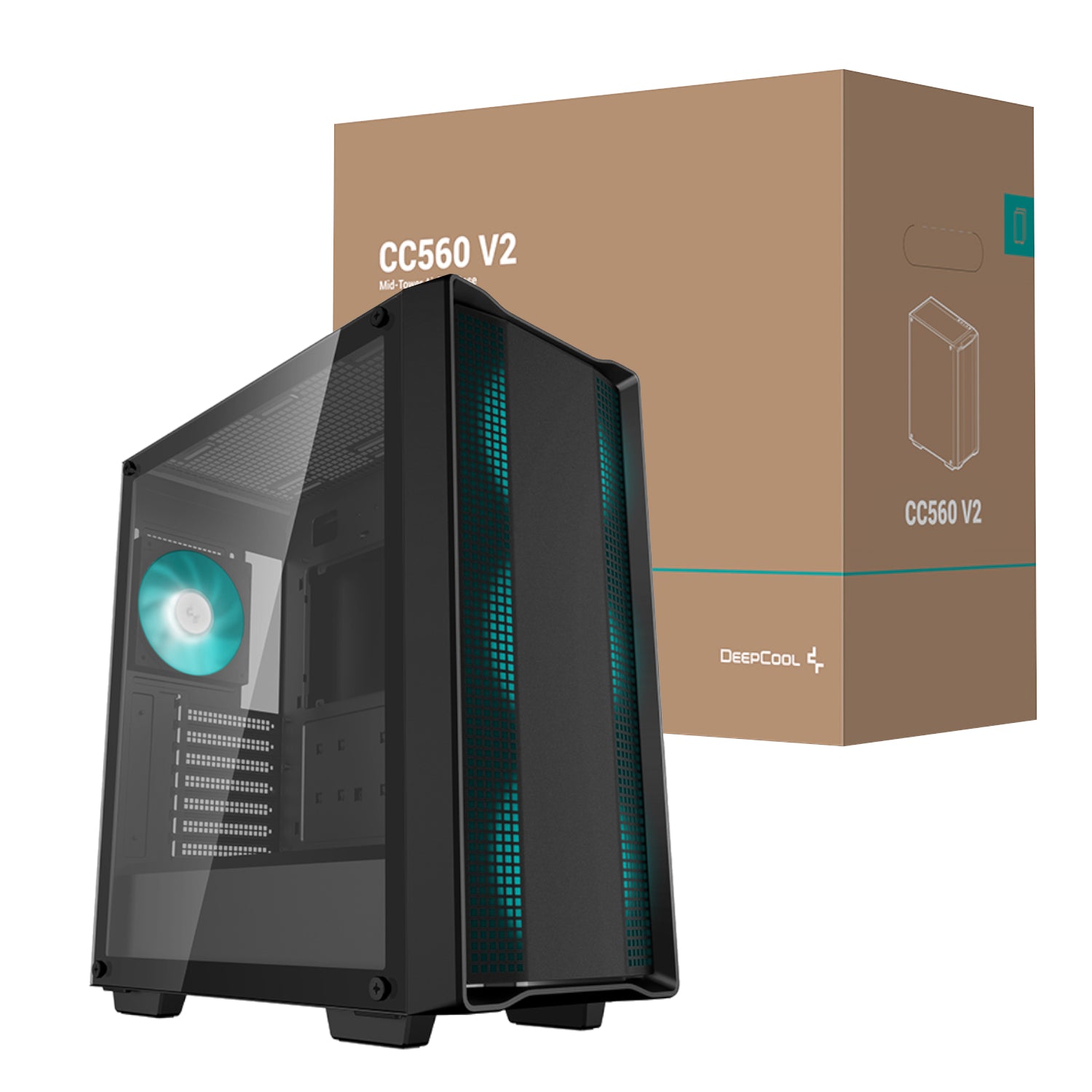 DeepCool CG560 V2 ATX Gaming Chassis – Black product image