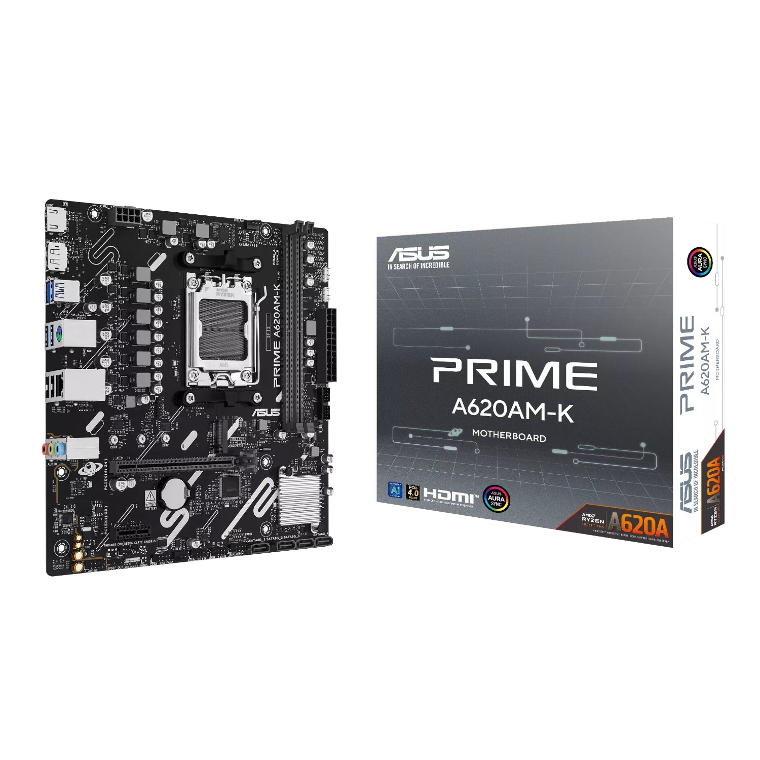 Asus PRIME A620AM-K AM5 M-ATX Motherboard product image