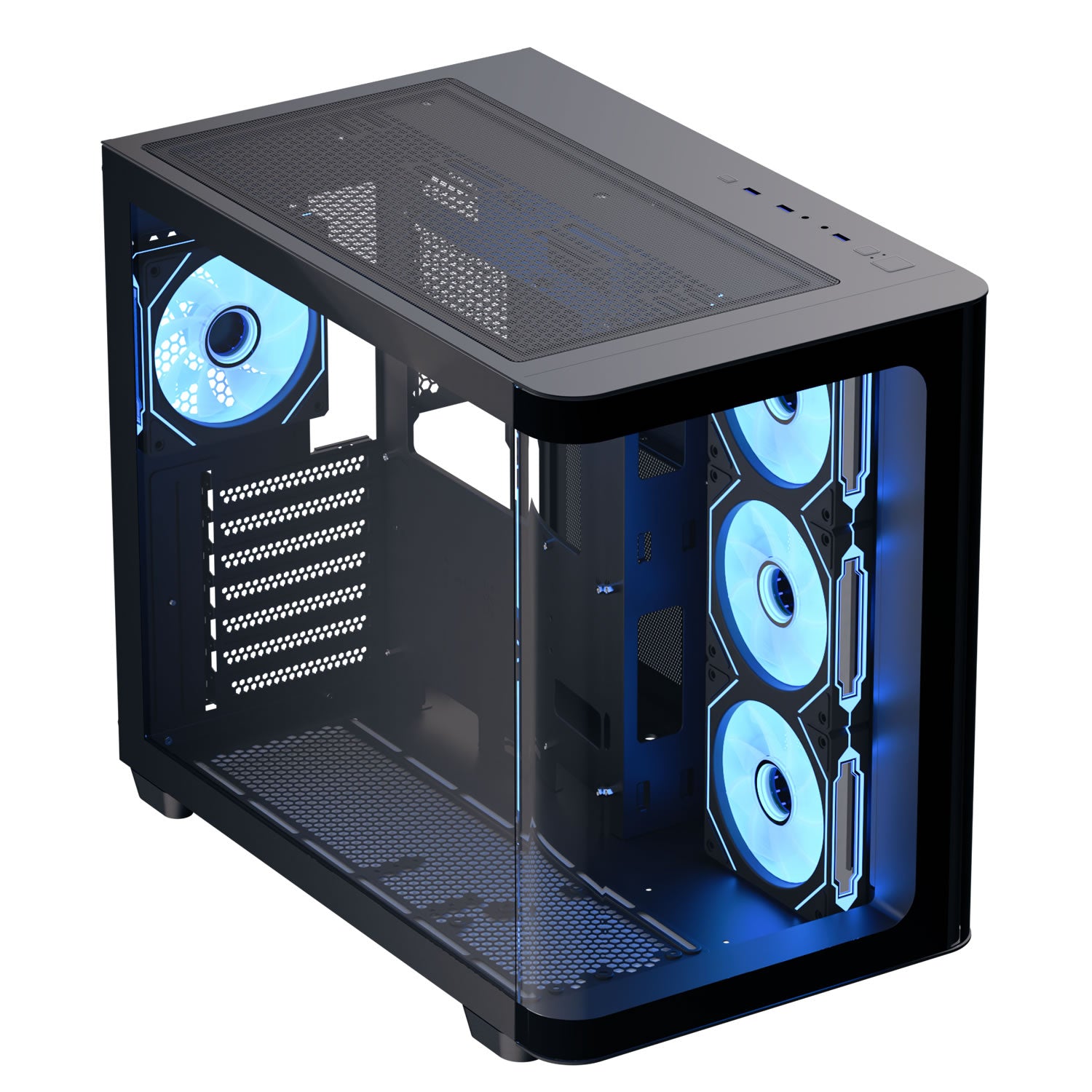Aerocool P500C Mid-Tower Case with Tempered Glass Side and Front Panel - Black product image