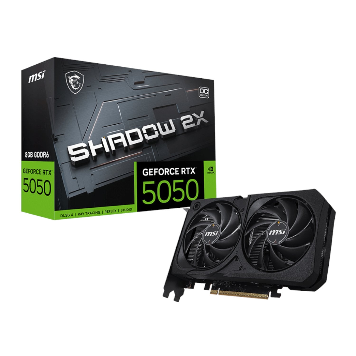 MSI Nvidia GeForce RTX 5050 Shadow 2X OC 8GB Graphics Card product image