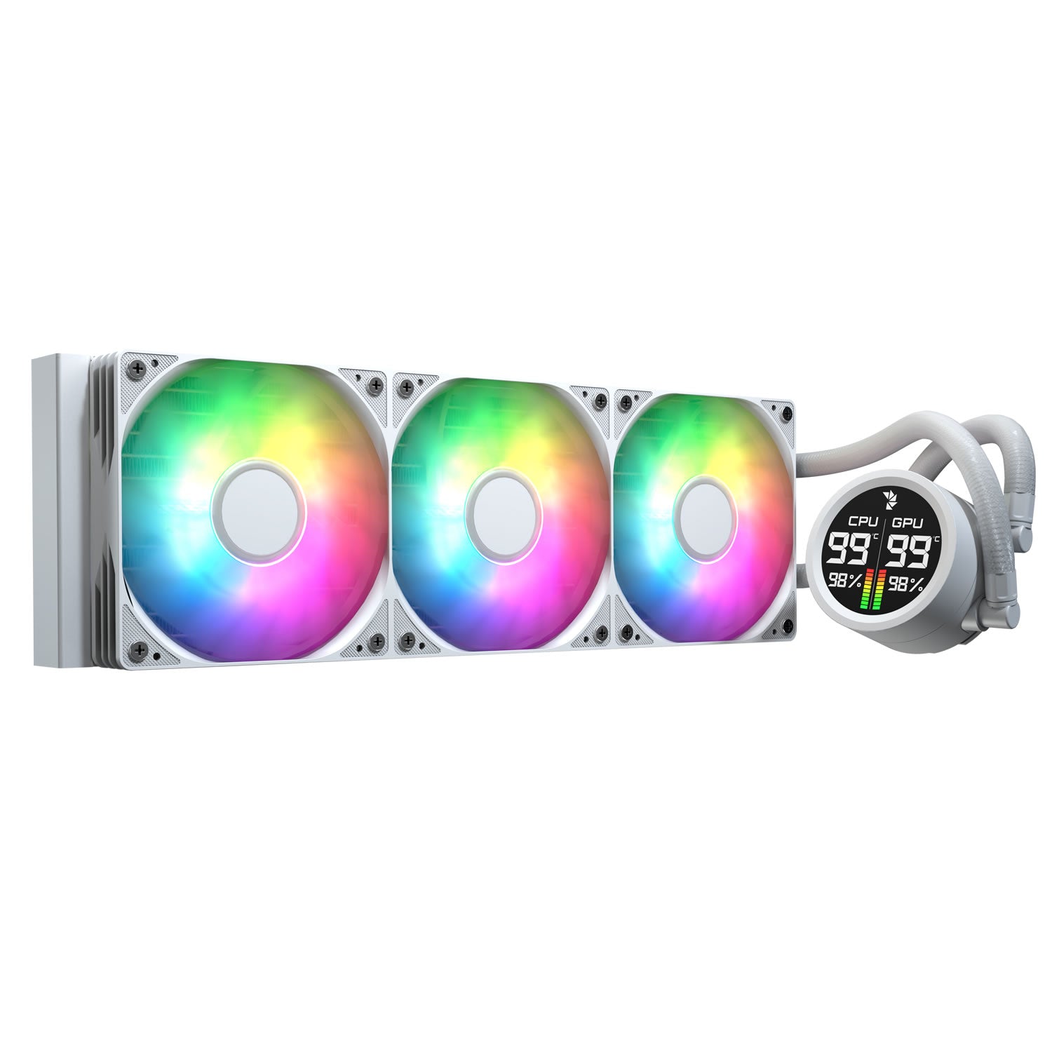 AeroCool Abyss 360mm L Digital Liquid Cooler - White product image