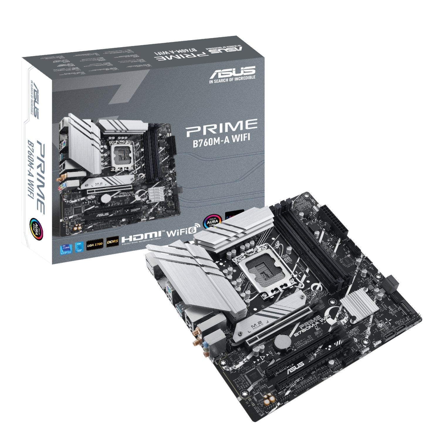 Asus PRIME B760M-A WIFI Intel LGA1700 M-ATX Motherboard product image