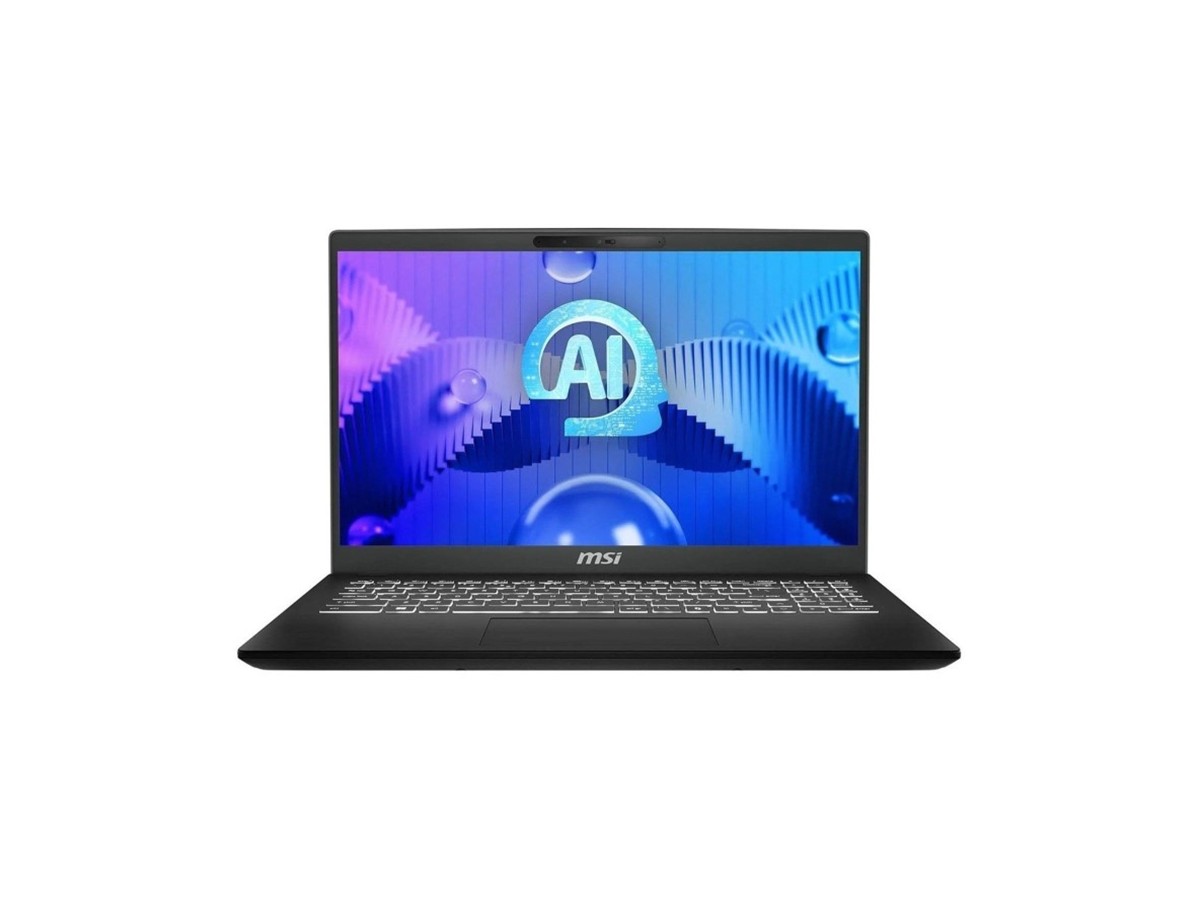 MSI Modern 15 Intel Core Ultra 5 16GB RAM 512GB SSD 15.6 Inch Windows 11 Laptop on a white background