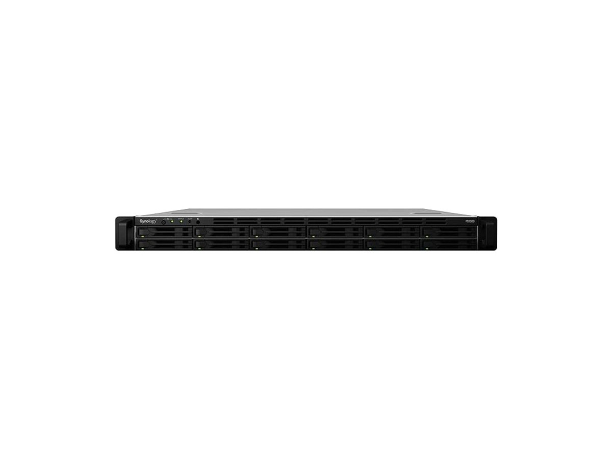 Synology FlashStation FS2500 8GB RAM 12 Bay Rackmount NAS on a white background