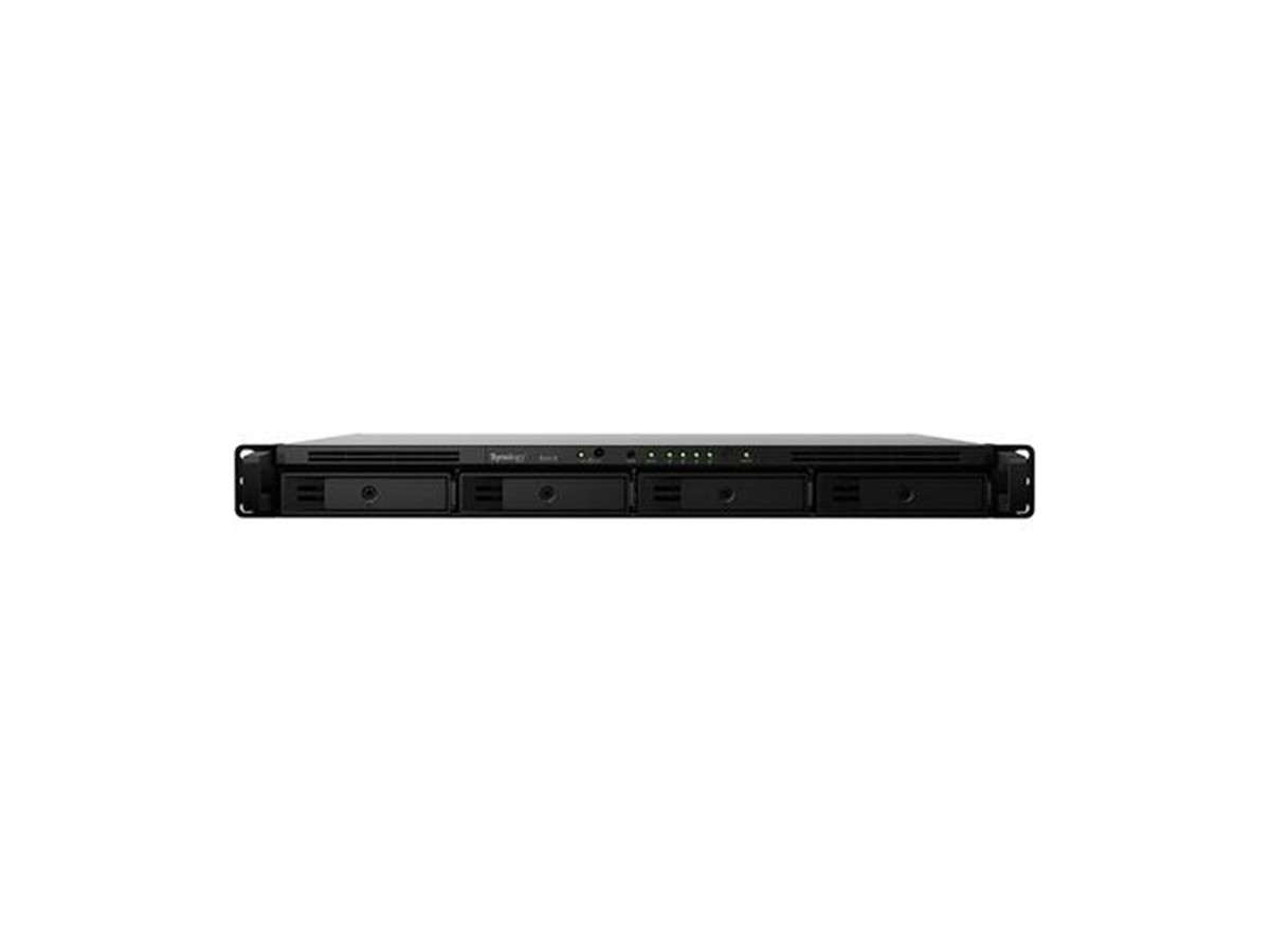 Synology RX418 4 Bay NAS on a white background