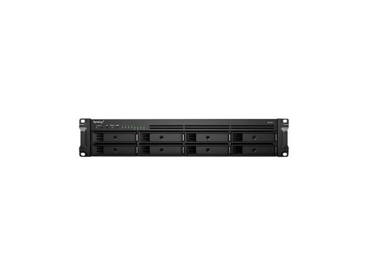 Synology RS1221+ 8 Bay Rack Enclosure on a white background